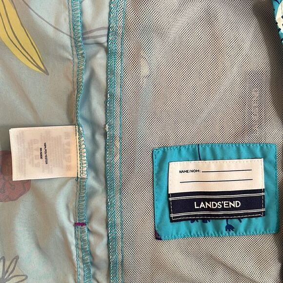 Lands End wind breaker jacket.  Size girls large.  Floral spring print. Like new - Picture 5 of 7